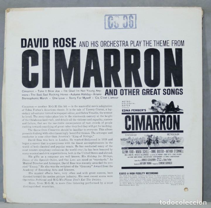Discos de vinilo: LP. David Rose And His Orchestra. Cimarron - Foto 2