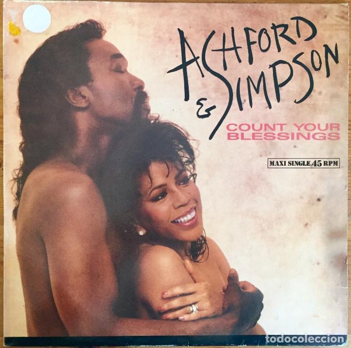 Discos de vinilo: ASHFORD & SIMPSON : COUNT YOUR BLESSINGS / SIDE EFFECT [CAPITOL - ESP 1986] 12&rdquo; - Foto 1