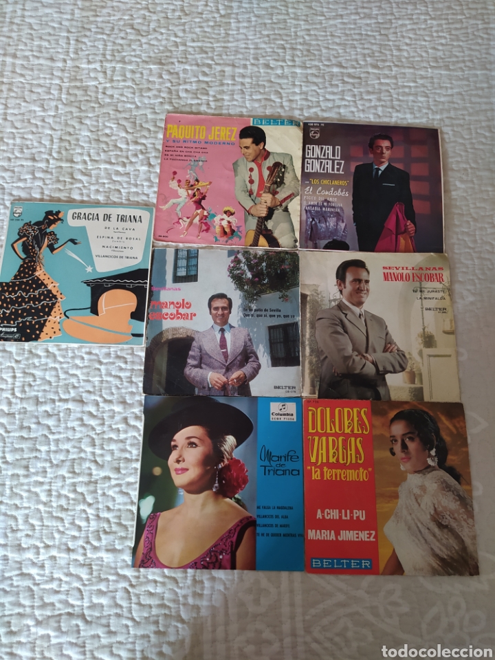 Discos de vinilo: 10 VINILOS CANCI&Oacute;N ESPA&Ntilde;OLA/COPLA- SINGLES - Foto 2