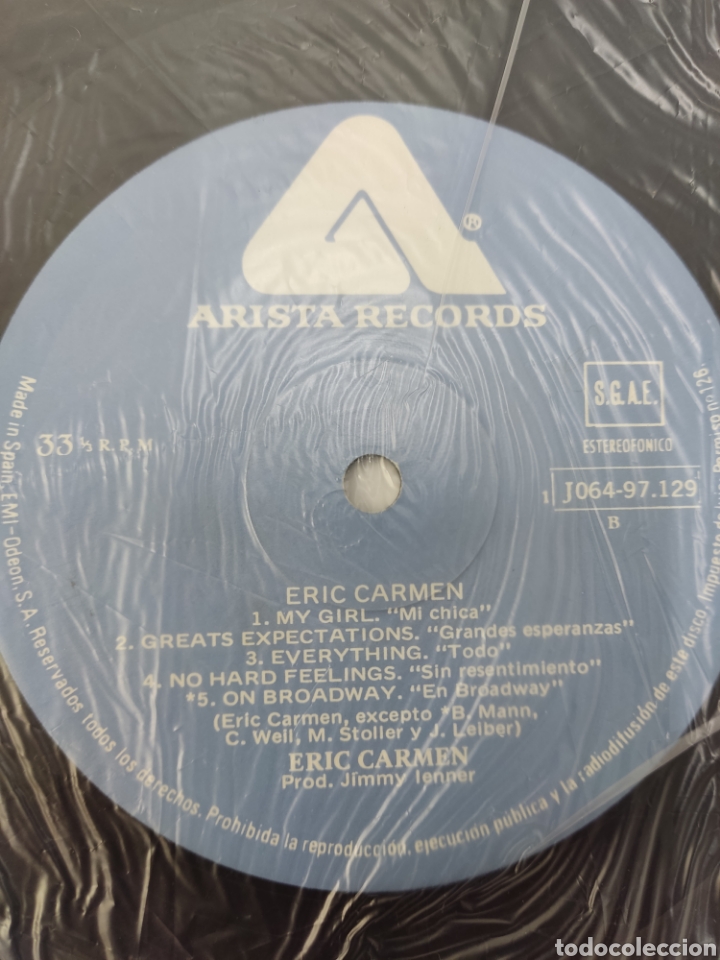 Discos de vinilo: D-343. LP DISCO DE VINILO. ERIC CARMEN. EMI ODEON, A&Ntilde;O 1976 - Foto 2