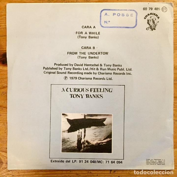 Discos de vinilo: TONY BANKS (GENESIS) : FOR A WHILE [CHARISMA - ESP 1979] 7&rdquo; - Foto 2