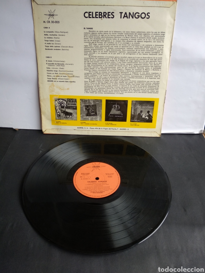 Discos de vinilo: *KRAMER ORQUESTA, TANGOS, SPAIN, MARTEX, 1965 - Foto 2