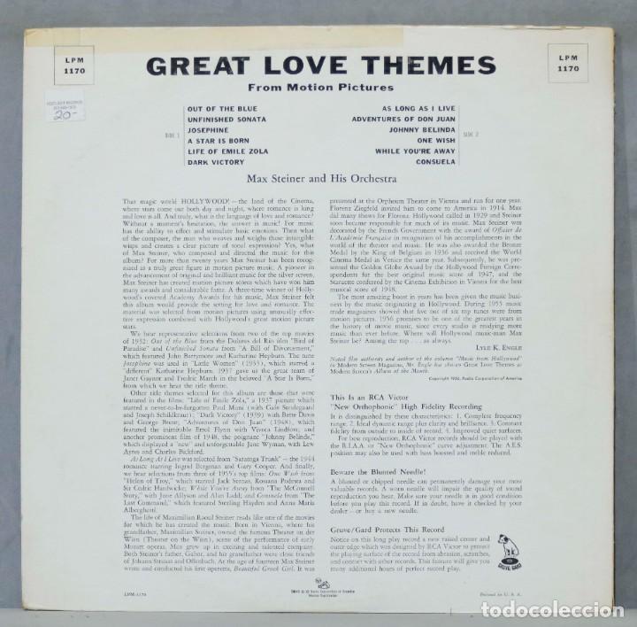 Discos de vinilo: LP. GREAT LOVES THEMES - Foto 2