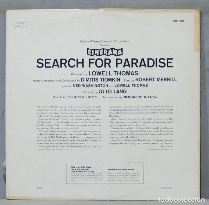 Discos de vinilo: LP. Dimitri Tiomkin. Search For Paradise - Foto 2
