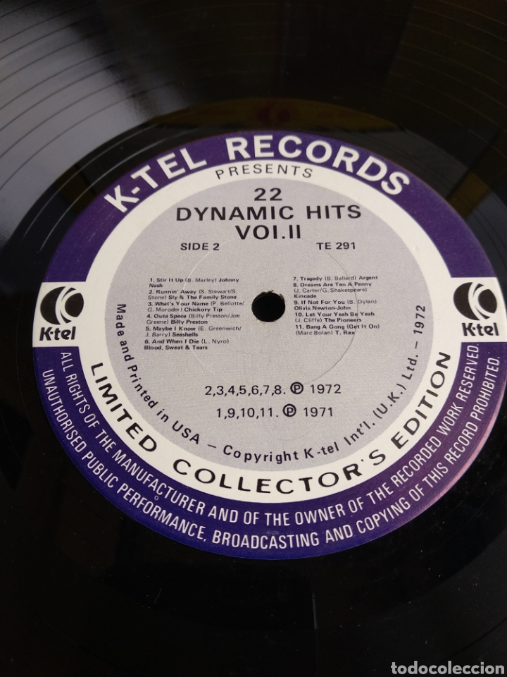 Discos de vinilo: *22 DYNAMIC HITS, UK, K-TEL, 1972 - Foto 4