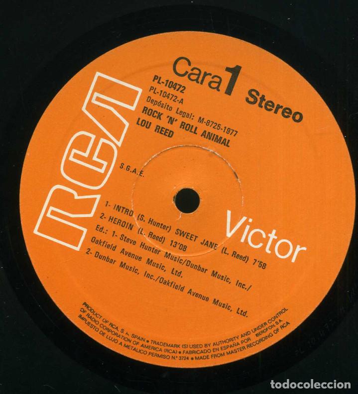 Discos de vinilo: LOU REED - ROCK&acute;N ROLL ANIMAL - Foto 1