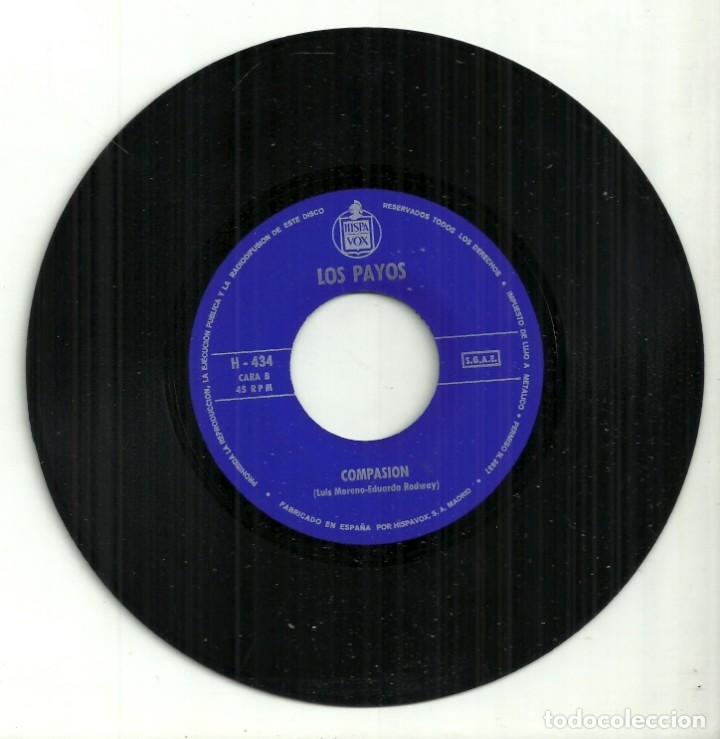Discos de vinilo: LOS PAYOS - MARIA ISABEL / COMPASION - HISPAVOX - 1969 - Foto 3