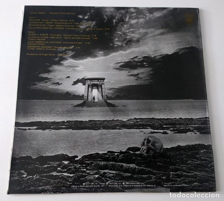 Discos de vinilo: LP JUDAS PRIEST - SIN AFTER SIN (PECADO TRAS PECADO) - Foto 2