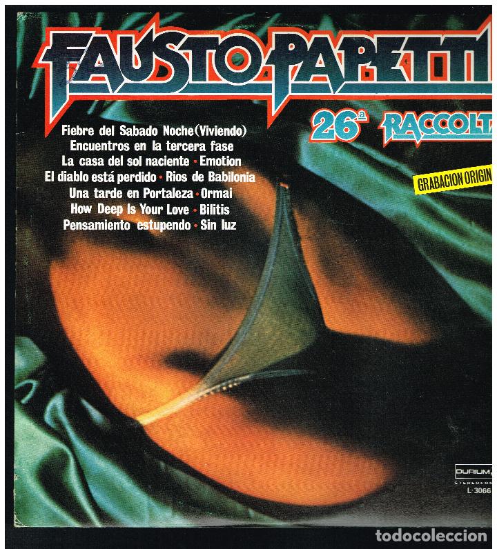 Discos de vinilo: FAUSTO PAPETTI - 26&ordf; RACCOLTA - LP 1978 - Foto 1