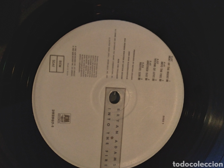 Discos de vinilo: BRYAN ADAMS - INTO THE FIRE - ES.87 - Foto 3