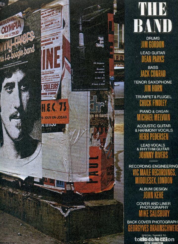 Discos de vinilo: JOHNNY RIVERS - EL ULTIMO BOOGIE EN PARIS - Foto 4