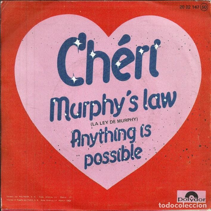 Discos de vinilo: CH&Eacute;RI - MURPHYS LAW / ANYTHING IS POSSIBLE - POLYDOR - 1982 - Foto 4