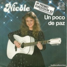 Discos de vinilo: NICOLE - UN POCO DE PAZ / THANK YOU MERCI DANKE - JUPITER RECORDS - 1982. Lote 328384983