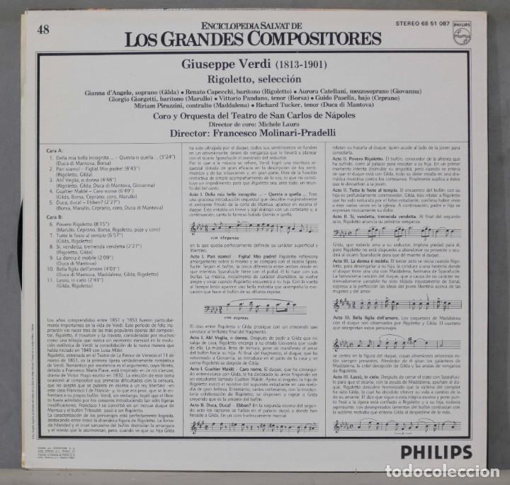 Discos de vinilo: LP. VERDI. GRANDES COMPOSITORES. 48 - Foto 2