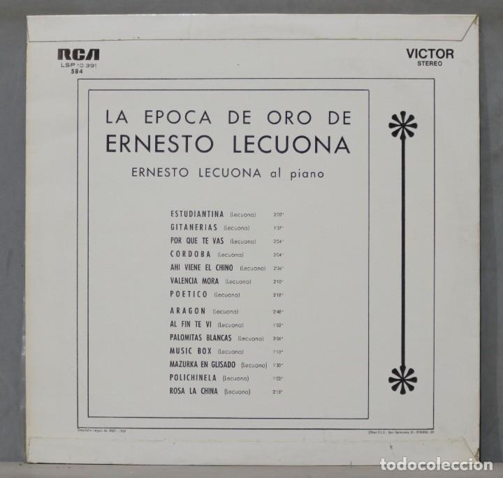 Discos de vinilo: LP. LA EPOCA DE ORO DE ERNESTO LECUONA - Foto 2