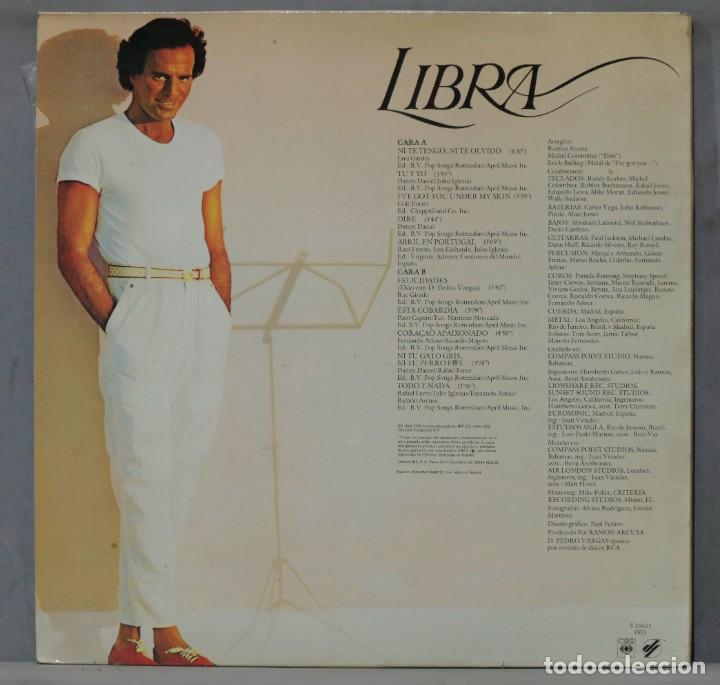 Discos de vinilo: LP. JULIO IGLESIAS. LIBRA - Foto 2