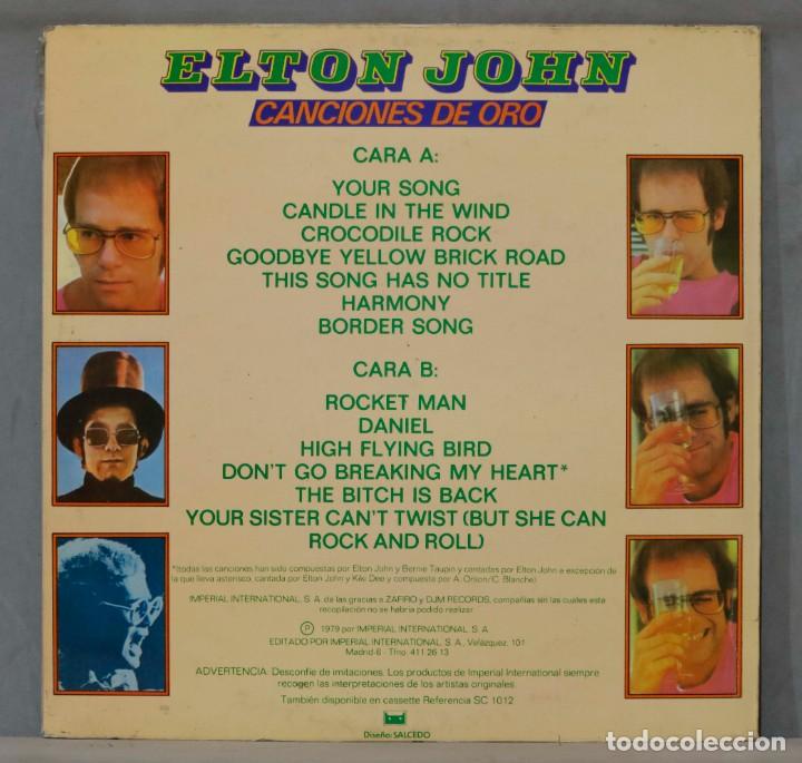 Discos de vinilo: LP. ELTON JOHN. CANCIONES DE ORO - Foto 2