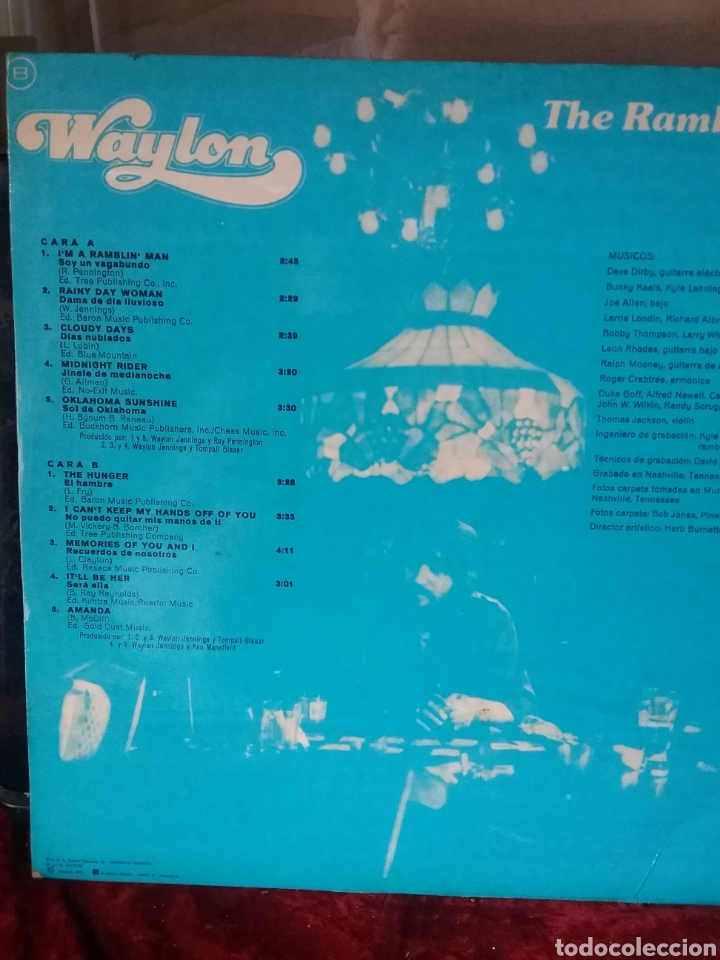 Discos de vinilo: WAYLON 1975 RCA Copia Spain - Foto 2