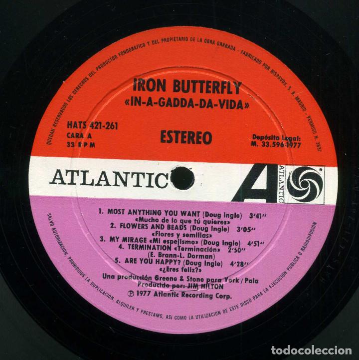 Discos de vinilo: IRON BUTTERFLY - IN A GADDA DA LLIDA - Foto 1