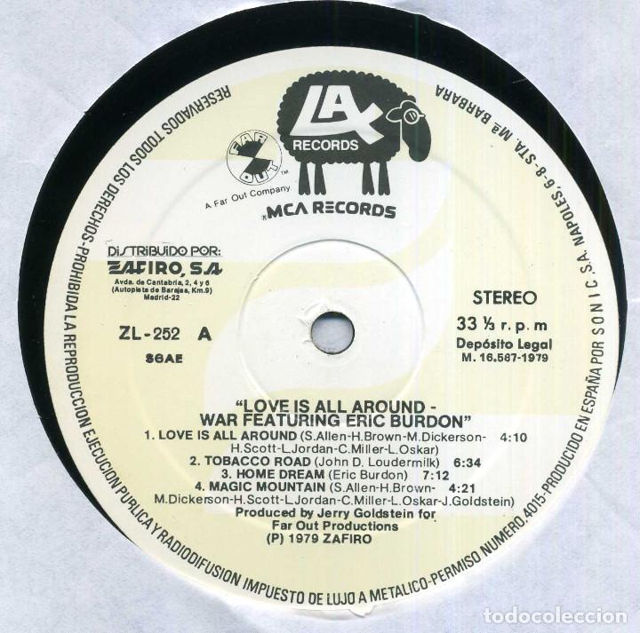 Discos de vinilo: ERIC BURDON - LOVE IS ALL AROUND - Foto 1