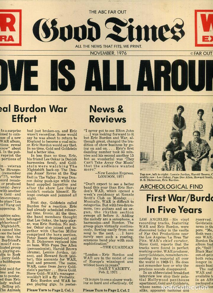 Discos de vinilo: ERIC BURDON - LOVE IS ALL AROUND - Foto 2
