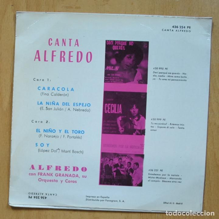 Discos de vinilo: ALFREDO - CARACOLA + 3 - EP - Foto 2