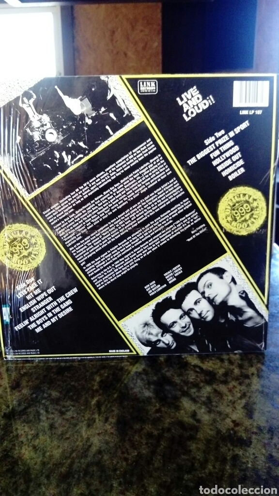 Discos de vinilo: 999-Live and loud - 1989-UK - Foto 2
