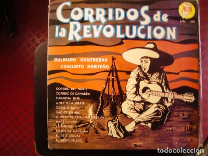 Disques de vinyle: BULMARO CONTRERAS, CONJUNTO NORTE&Ntilde;O- CORRIDOS DE LA REVOLUCI&Oacute;N. LP