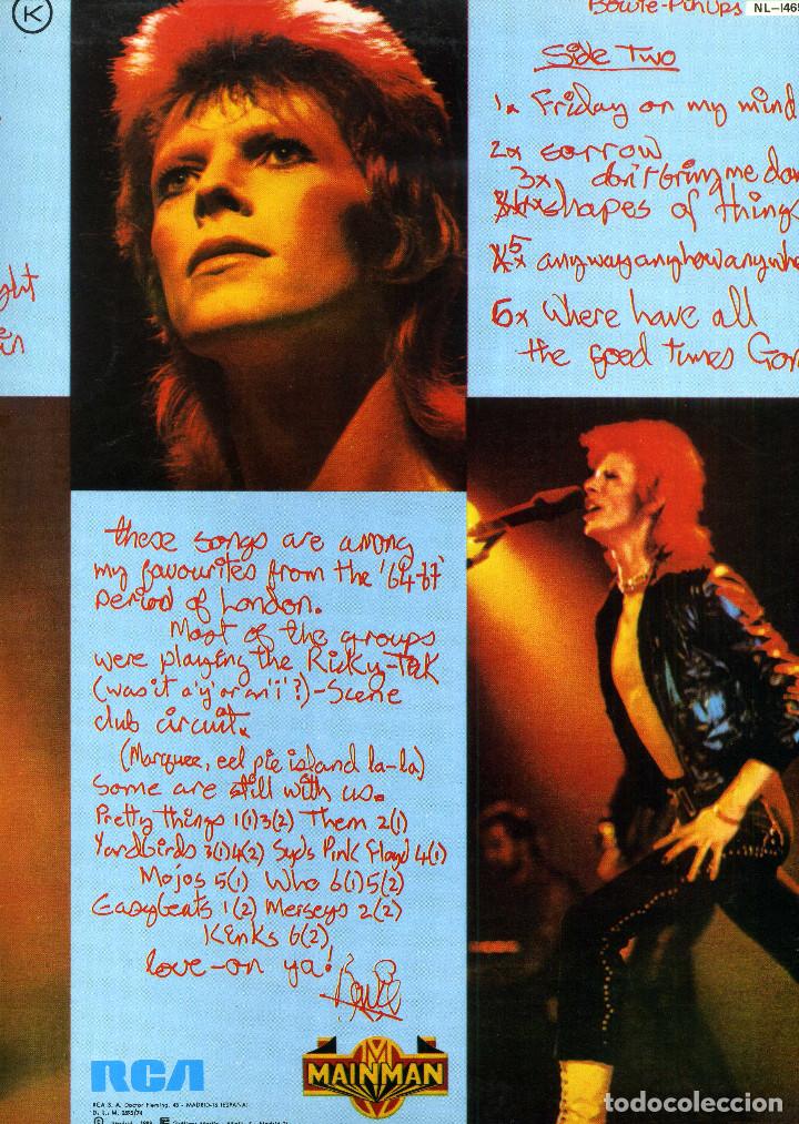 Discos de vinilo: DAVID BOWIE - PINUPS - Foto 3