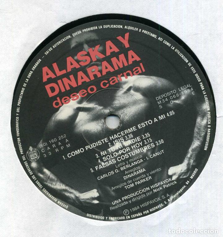 Discos de vinilo: ALASKA Y DINARAMA - DESEO CARNAL - Foto 1