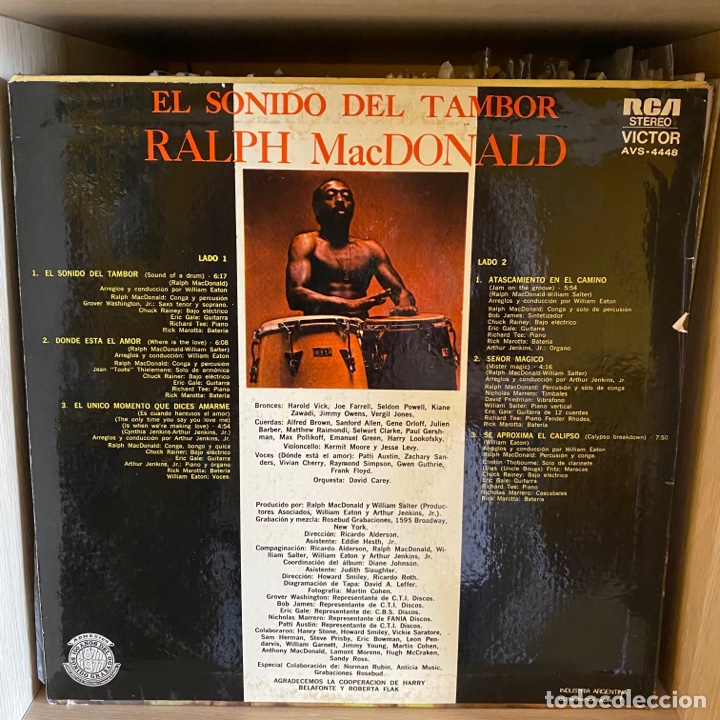 Discos de vinilo: Ralph MacDonald &lrm;&ndash; El Sonido Del Tambor 1976 - Foto 2