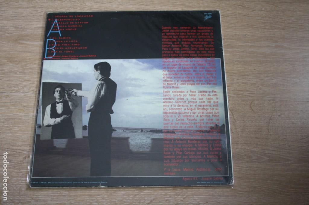 Discos de vinilo: JOAQUIN SABINA, RULETA RUSA.,edicion Epic codigo 32549, lp - Foto 2