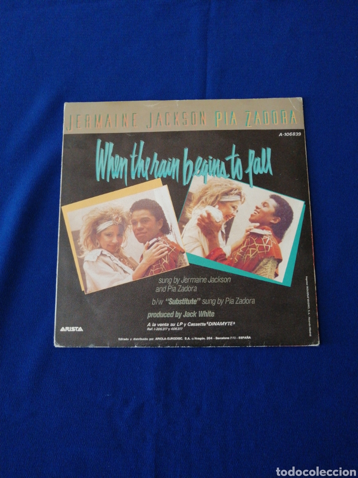 Discos de vinilo: JERMAINE JACKSON - WHEN THE RAIN BEGINS TO FALL - Foto 2