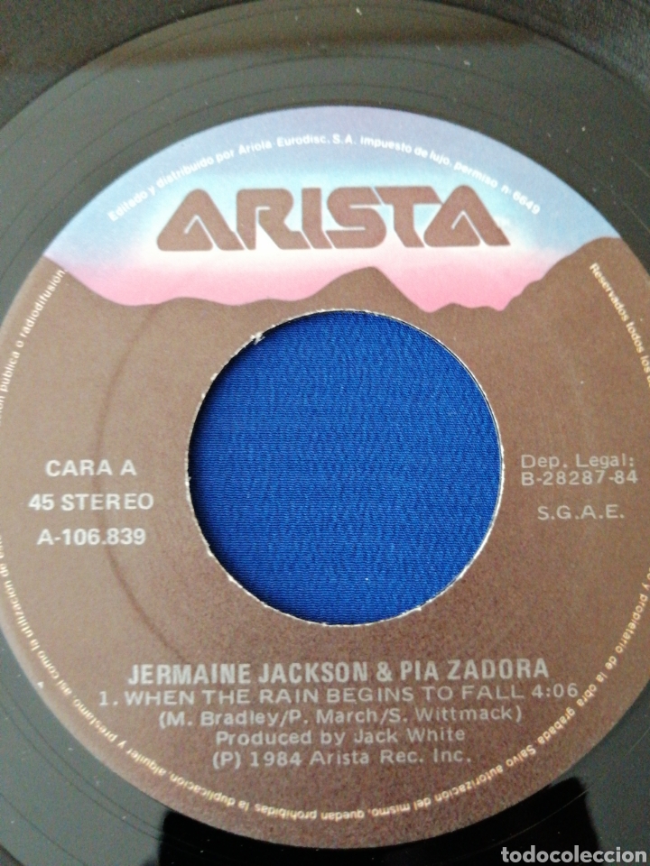 Discos de vinilo: JERMAINE JACKSON - WHEN THE RAIN BEGINS TO FALL - Foto 4