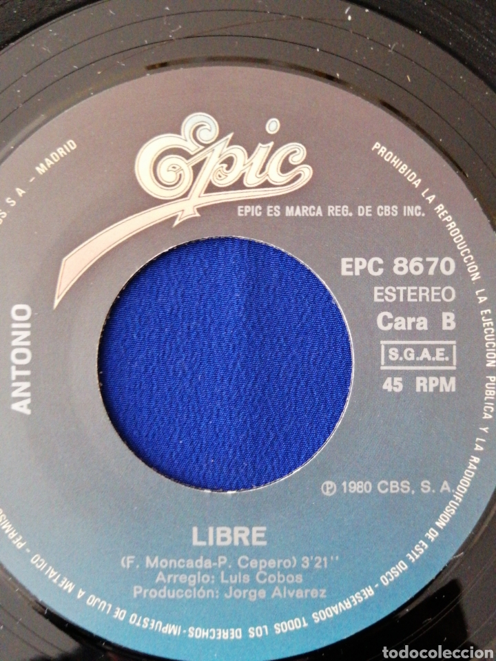 Discos de vinilo: ANTONIO - NO DUDAR&Iacute;A - Foto 4