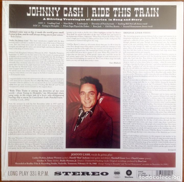 Discos de vinilo: JOHNNY CASH - RIDE THIS TRAIN - Foto 2