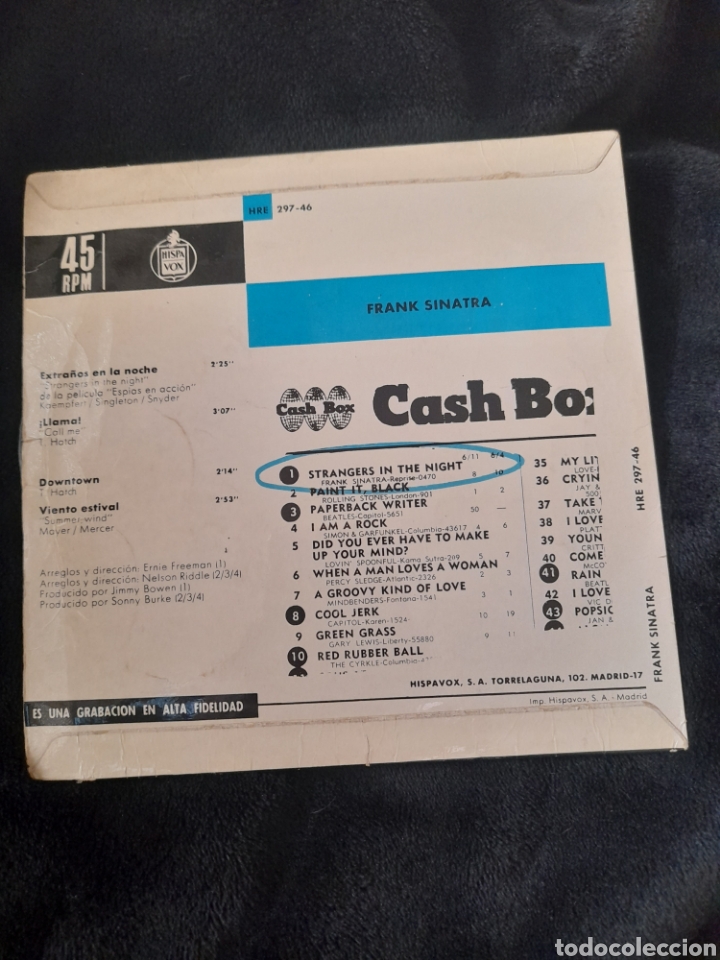 Discos de vinilo: Extra&ntilde;os en la noche, vinilo de Frank Sinatra - Foto 2