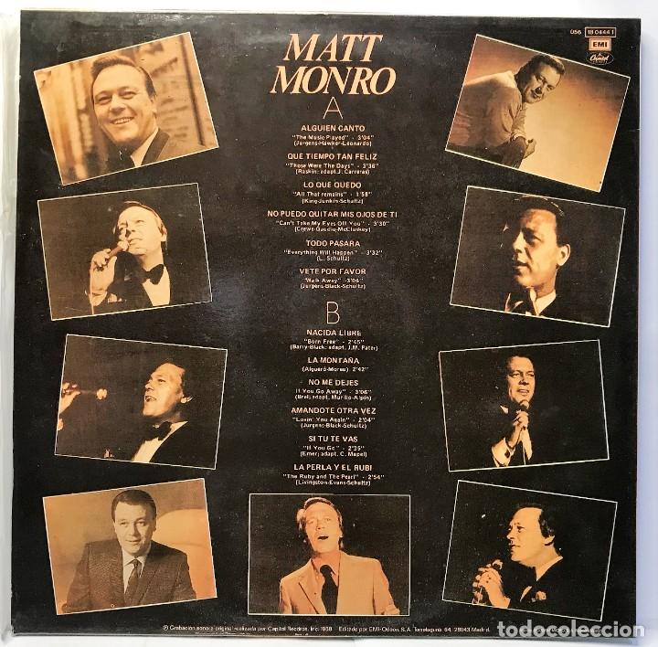 Discos de vinilo: Matt Monro &ndash; Grandes &Eacute;xitos En Espa&ntilde;ol - Vinyl, LP, Compilation - Foto 2