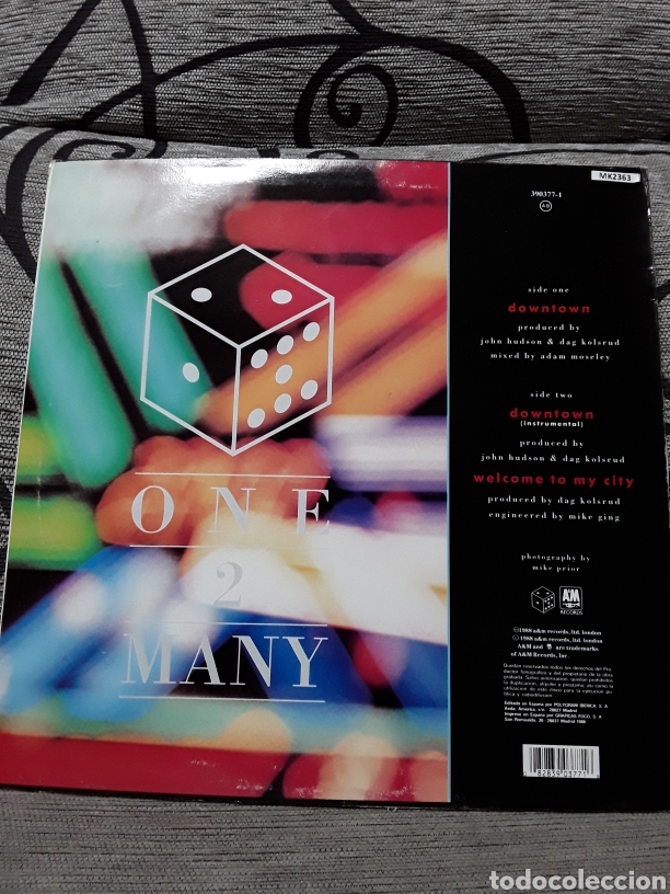 Discos de vinilo: One 2 Many &lrm;&ndash; Downtown - Foto 2