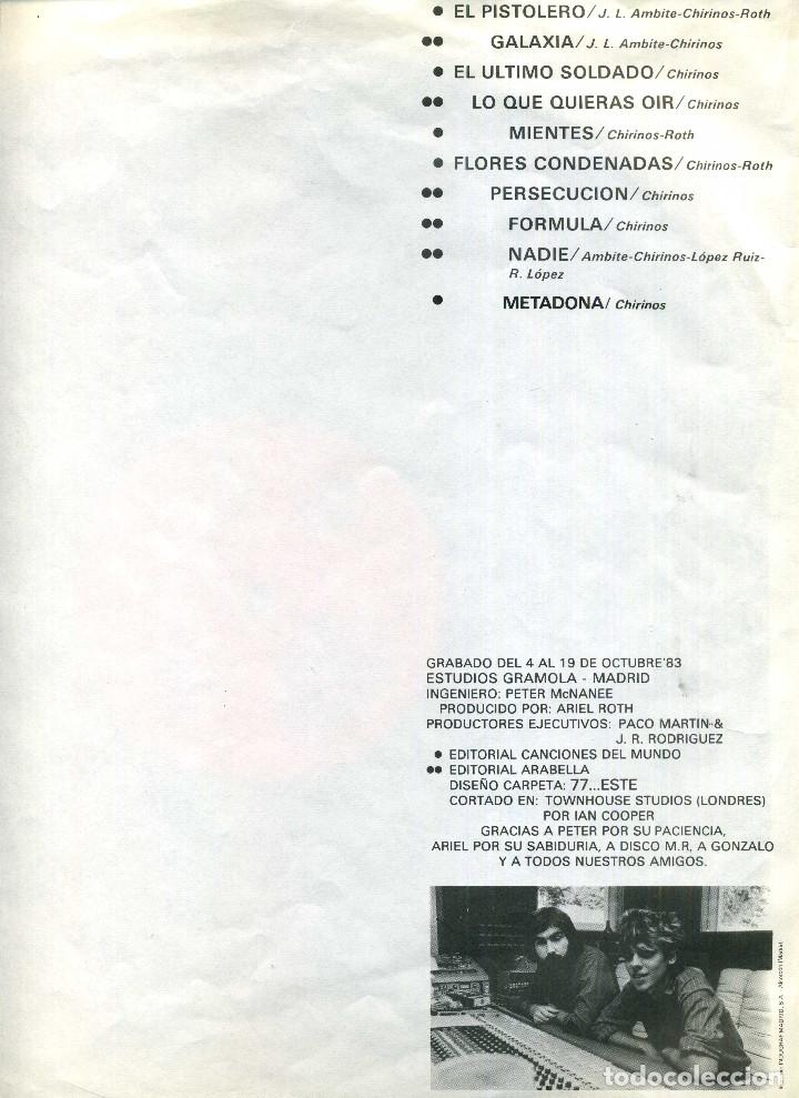 Discos de vinilo: PISTONES - PERSECUCION - Foto 4
