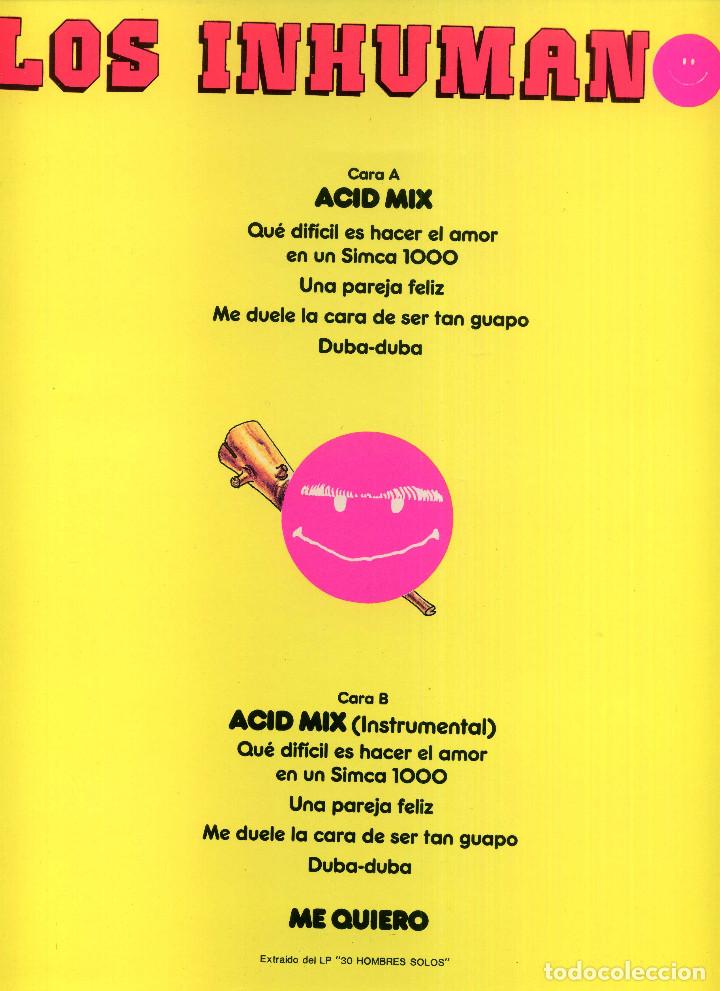 Discos de vinilo: LOS INHUMANOS - ACID MIX - Foto 3