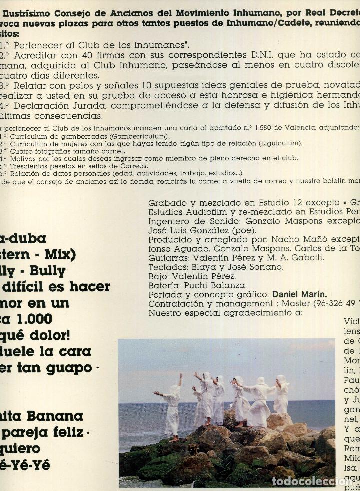 Discos de vinilo: LOS INHUMANOS - 30 HOMBRES SOLOS - Foto 3