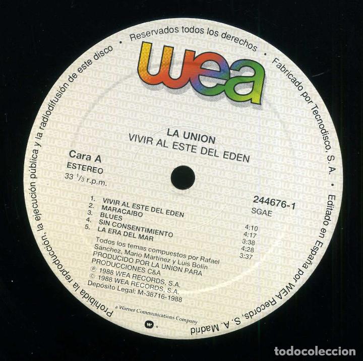 Discos de vinilo: LA UNION - VIVIR AL ESTE DEL EDEN - Foto 1
