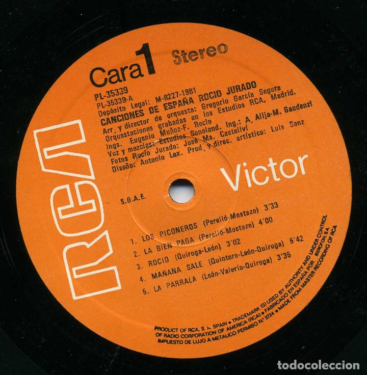 Discos de vinilo: ROCIO JURADO - CANCIONES DE ESPA&Ntilde;A - Foto 1