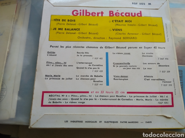 Discos de vinilo: SINGLE GILBERT BECAUD - Foto 2