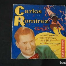 Discos de vinilo: SINGLE EP, BESAME MORENITA, GRATO SILENCIO, SOMBRAS, CARLOS RAMIREZ, BELTER 50.146, AÑO 1959.