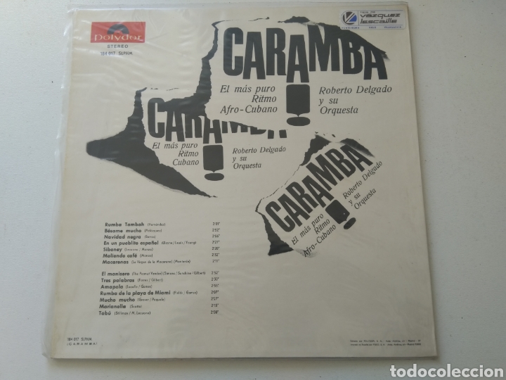 Discos de vinilo: LP ROBERTO DELGADO Y SU ORQUESTA/ CARAMBA - Foto 2