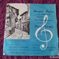 Discos de vinilo: MESEGUER ANDREU Y SU ORQUESTA ,VINYL 7” EP SPAIN 1963 QEN 7428. Lote 329626548