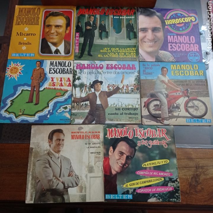 Discos de vinilo: 8 DISCO VINILO SINGLES MANOLO ESCOBAR , BELTER - Foto 1
