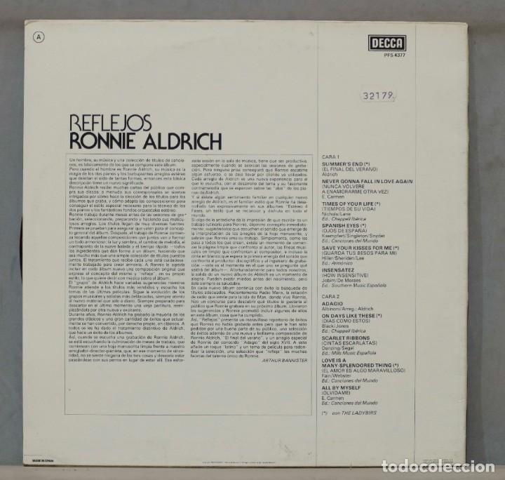 Discos de vinilo: LP. RONNIE ALDRICH. REFLEJOS - Foto 2